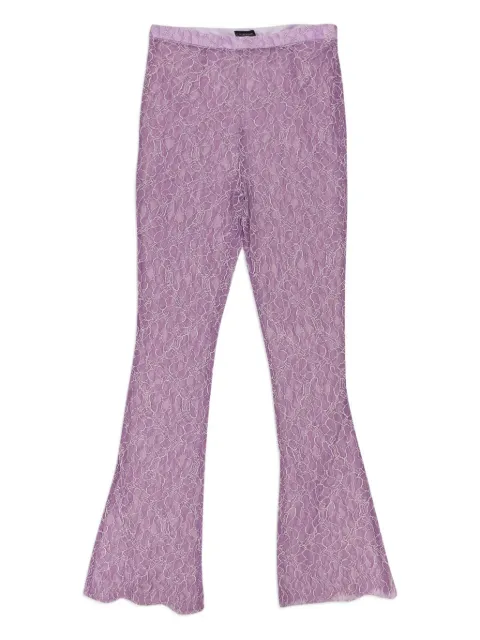 Callipygian pantalon évasé à détails de laçages