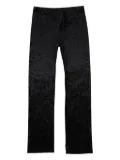 Callipygian crushed velvet trousers - Black