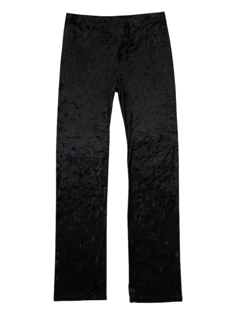 Callipygian crushed velvet trousers