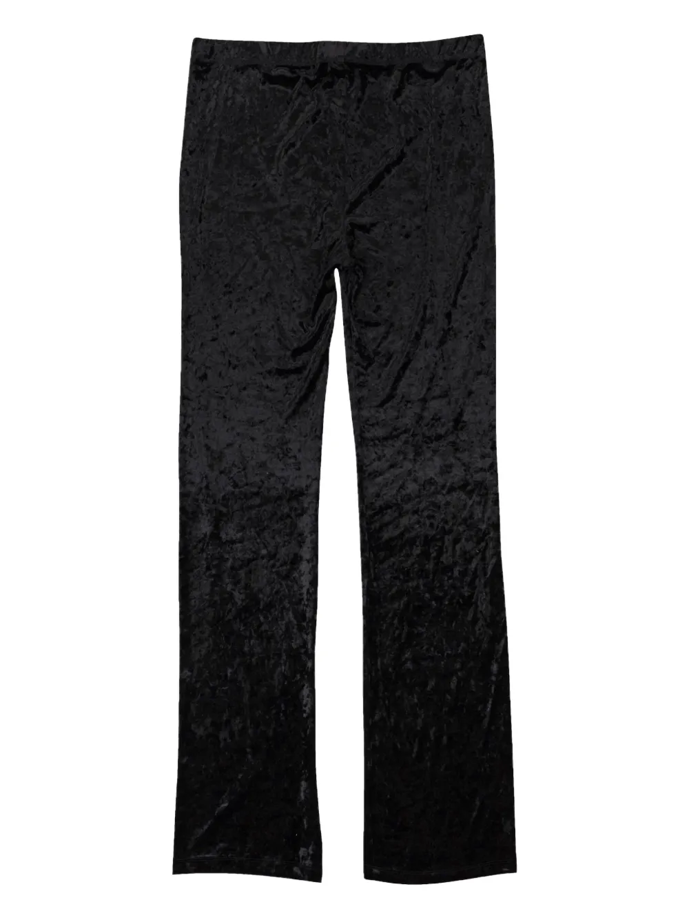 Callipygian crushed velvet trousers - Zwart