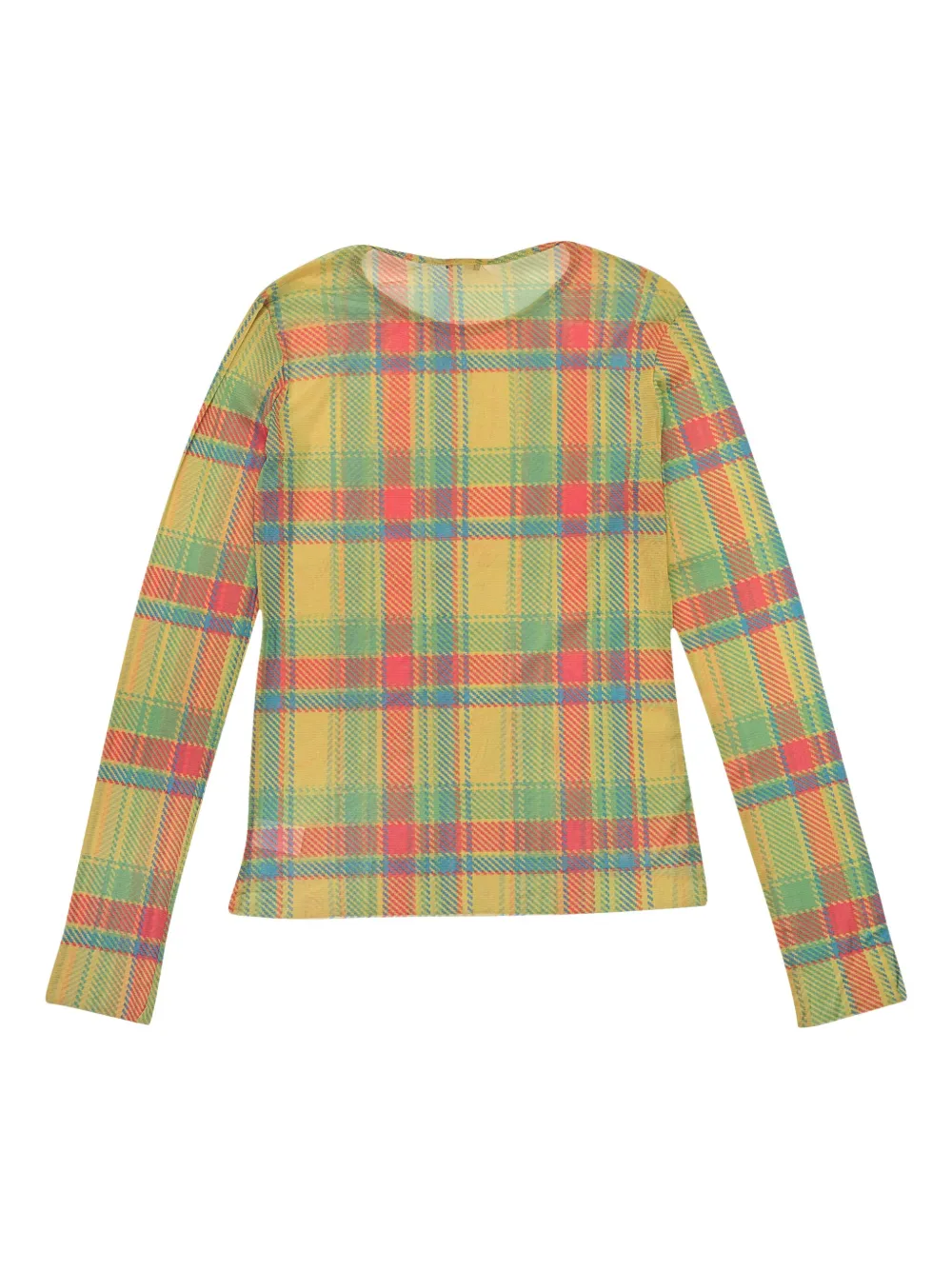 Callipygian plaid long-sleeve mesh "Multi (Rainbow)" top | T-Shirts & Jersey Shirts | Image 2