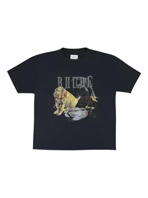 RHUDE Rhinestone Hunting Dog T-shirt