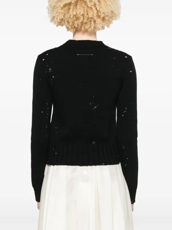 【MAISON MARGIELA】関税込☆ナンバーモチーフセーター ブラック MM6 Maison Margiela ナンバーモチーフ セーター | ブラック