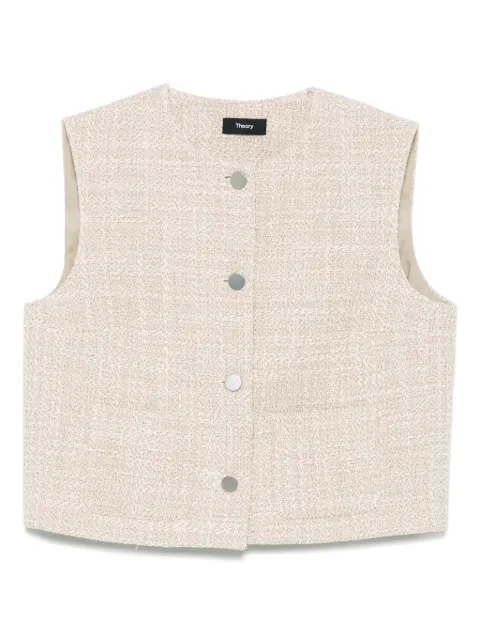 Theory tweed textured vest