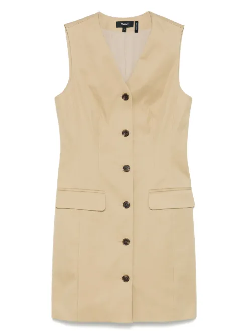 Robe courte en gabardine - Theory - Modalova