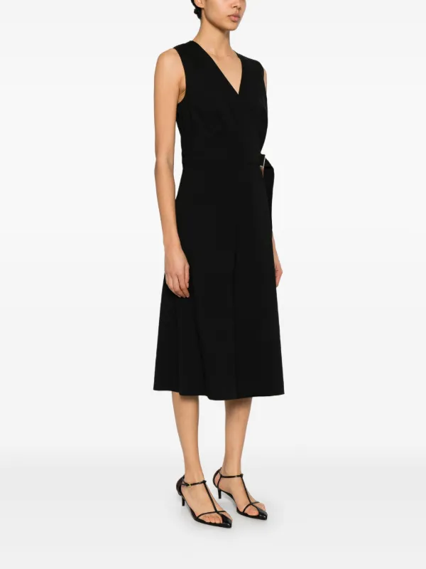 ワンピース THEORY Woman Dress Black O1109614 001 Theory Belted Midi Dress | Black | FARFETCH