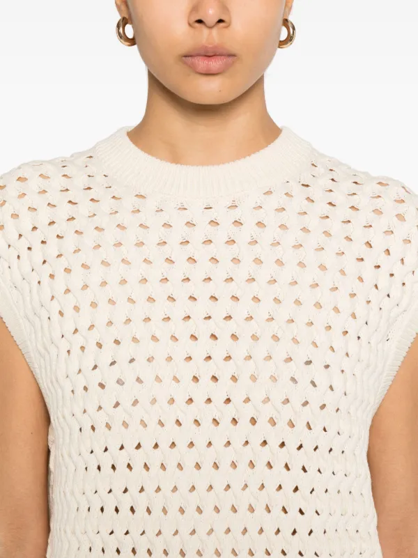 Theory ケーブルニット ベスト | ニュートラル | FARFETCH JP