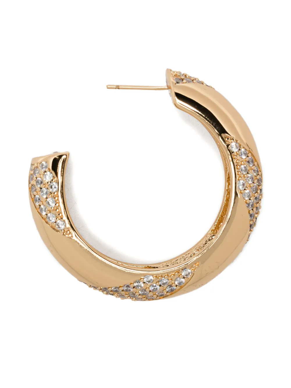 Self-portrait Twisted Pave Earrings In Gold