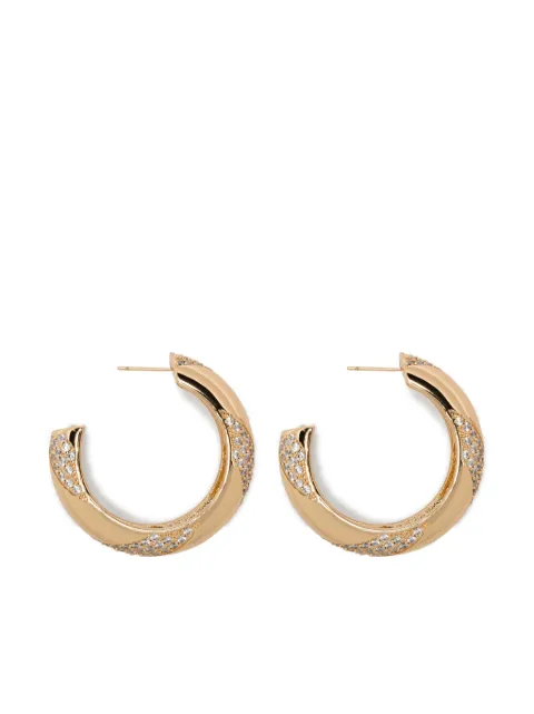 Self-Portrait twisted pave earrings