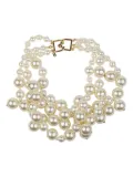 Kenneth Jay Lane pearl-embellished necklace - White