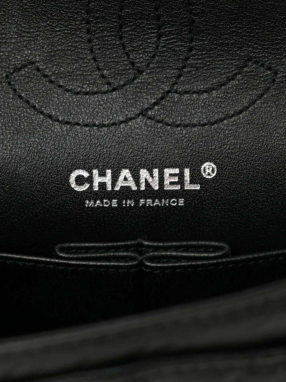 Pre-owned Chanel 2.55 Scissors Charm Shoulder Bag In Black