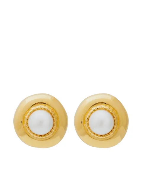 Kenneth Jay Lane pearl-detailing earrings