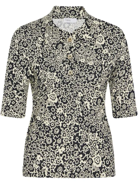 Rosetta Getty floral-print polo top 