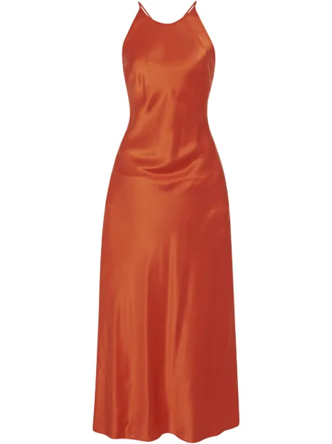 Rosetta Getty slip dress con cuello redondo