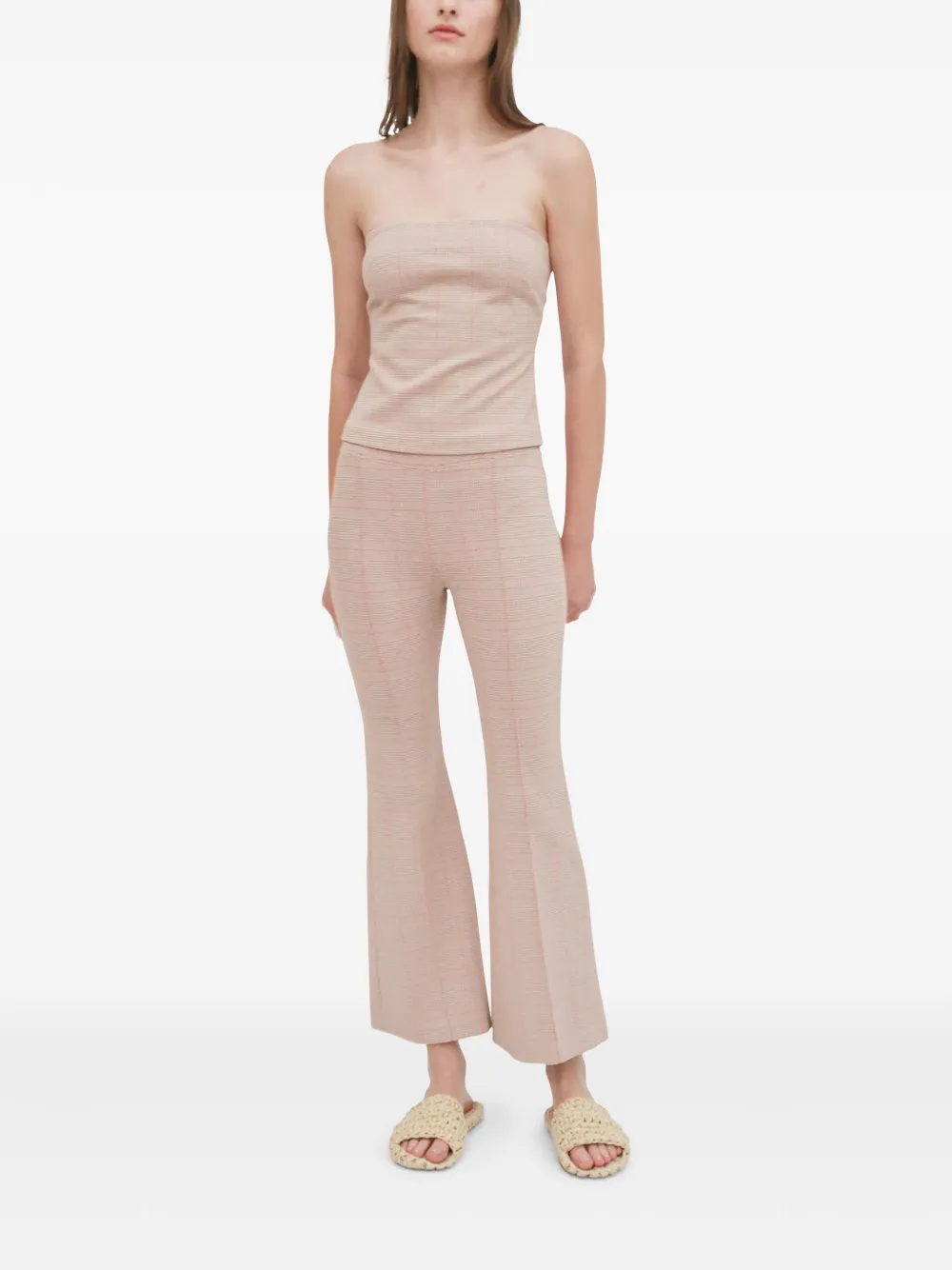 Rosetta Getty Cropped flared broek - Beige