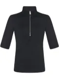 Rosetta Getty short-sleeved zip-up polo shirt - Black