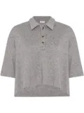 Rosetta Getty button-fastening polo top - Grey