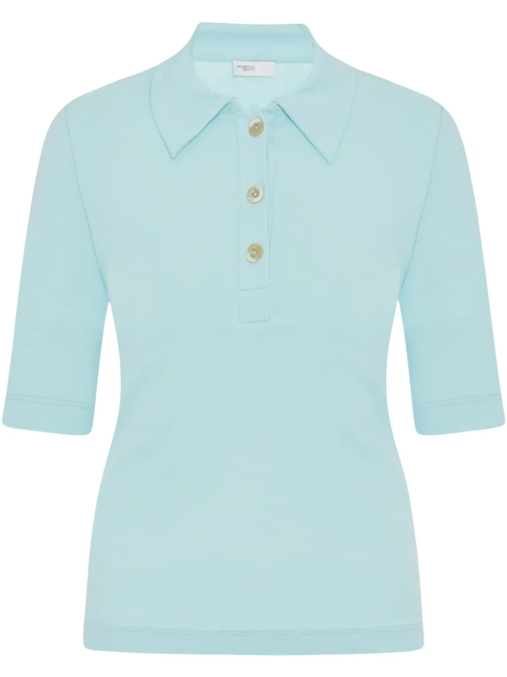 button-fastening polo top