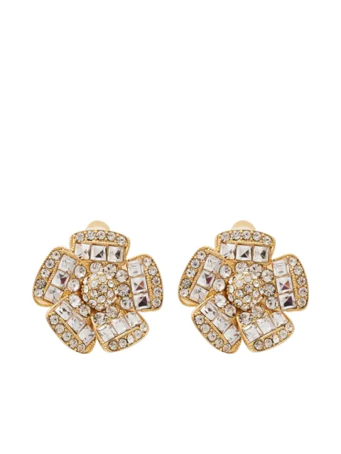 Kenneth Jay Lane øreringe med blomsterdetalje