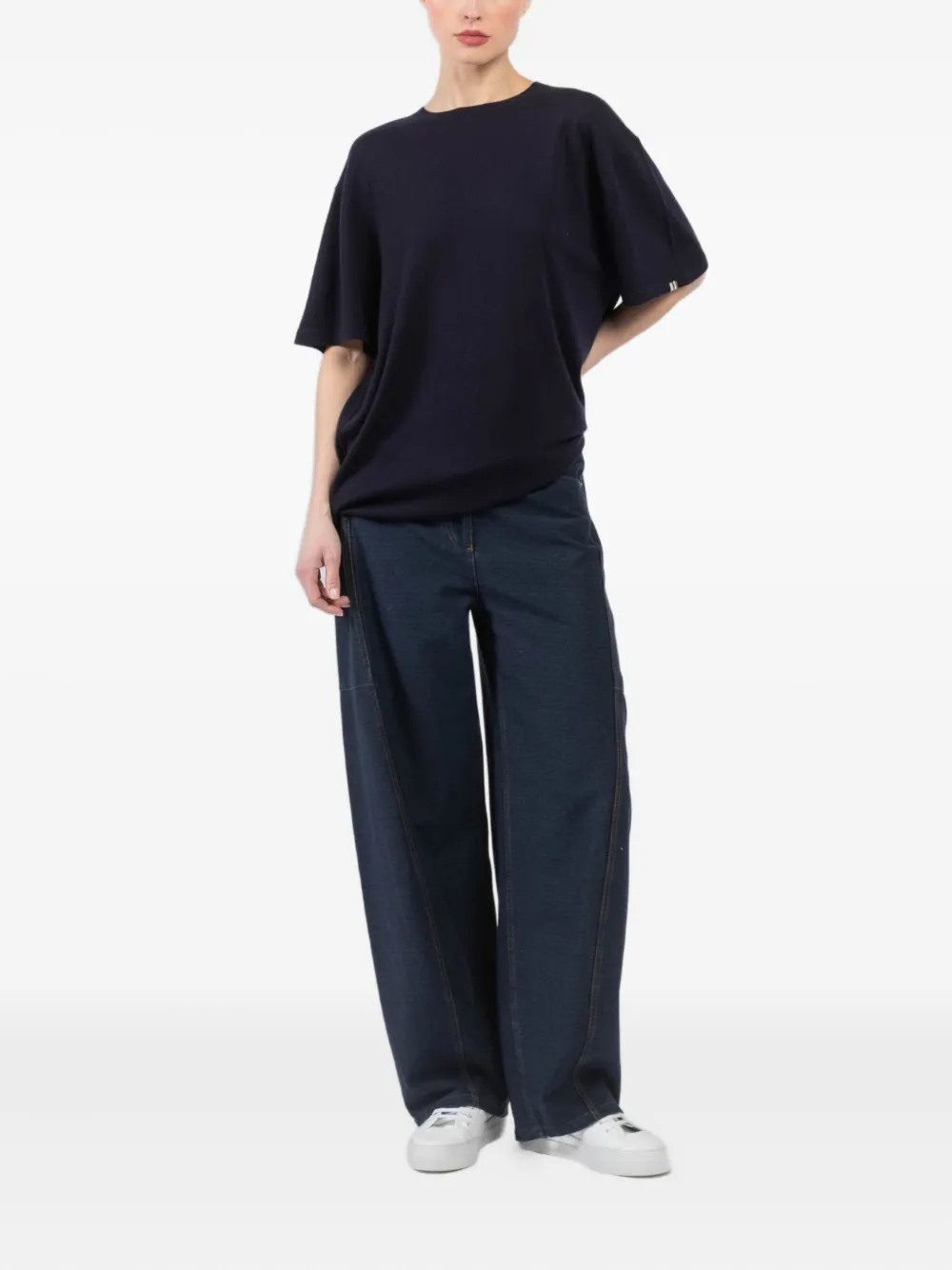 extreme cashmere logo-tag T-shirt Blauw