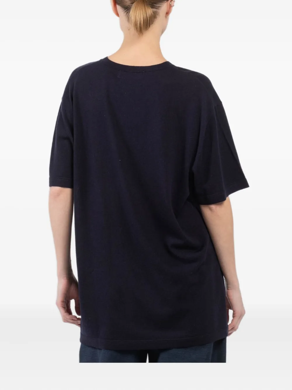 extreme cashmere logo-tag T-shirt Blauw