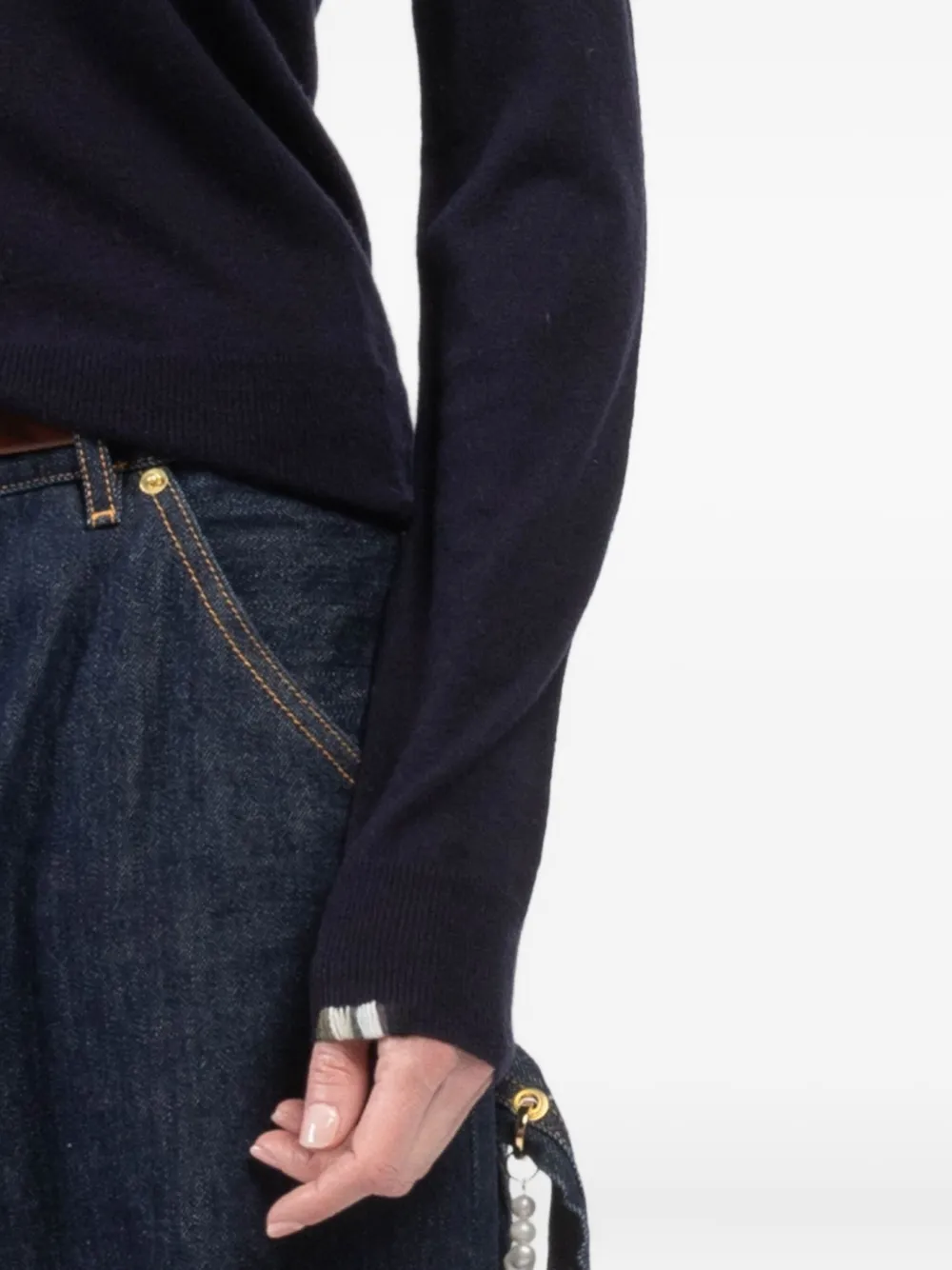 extreme cashmere long-sleeved cashmere sweater Blauw