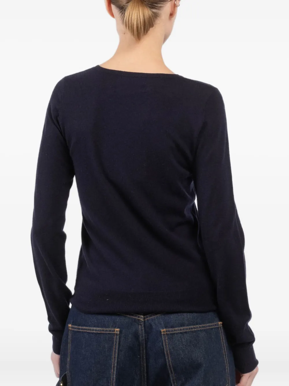 extreme cashmere long-sleeved cashmere sweater Blauw