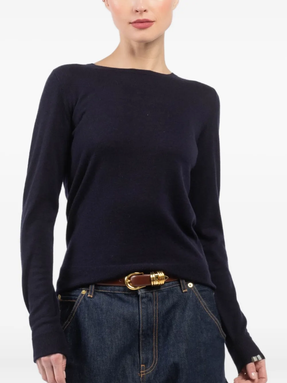 Extreme cashmere long-sleeved cashmere sweater Blauw