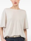 extreme cashmere logo-tag T-shirt - Neutrals