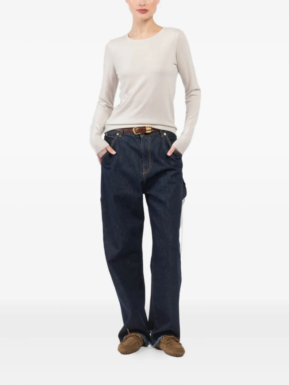 extreme cashmere round-neck long-sleeved top | T-Shirts | Image 2