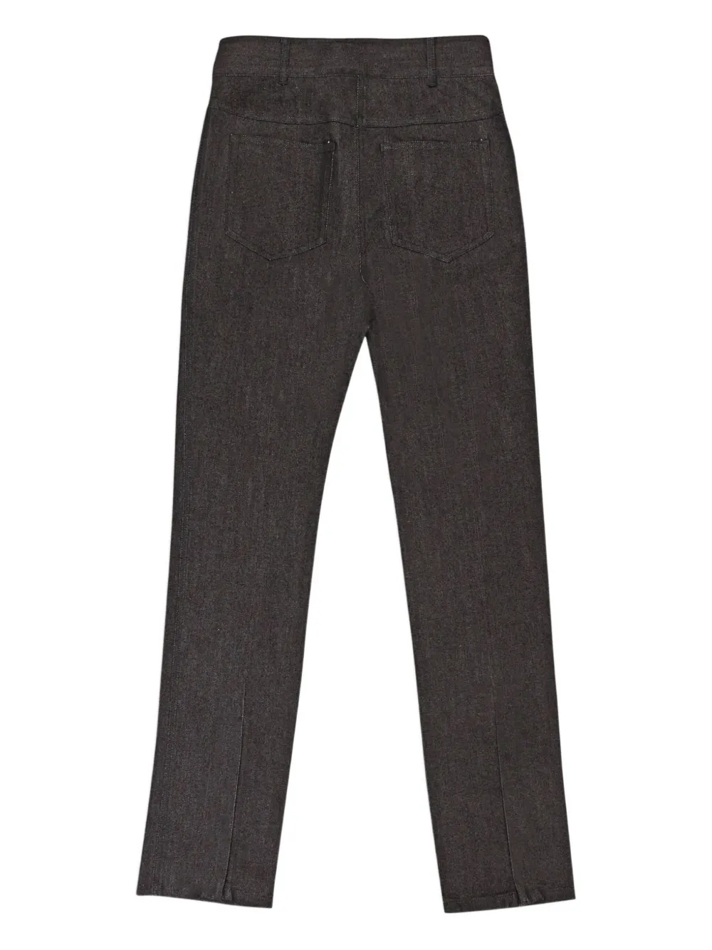  Callipygian Yoke Straight-leg Trousers - Black 