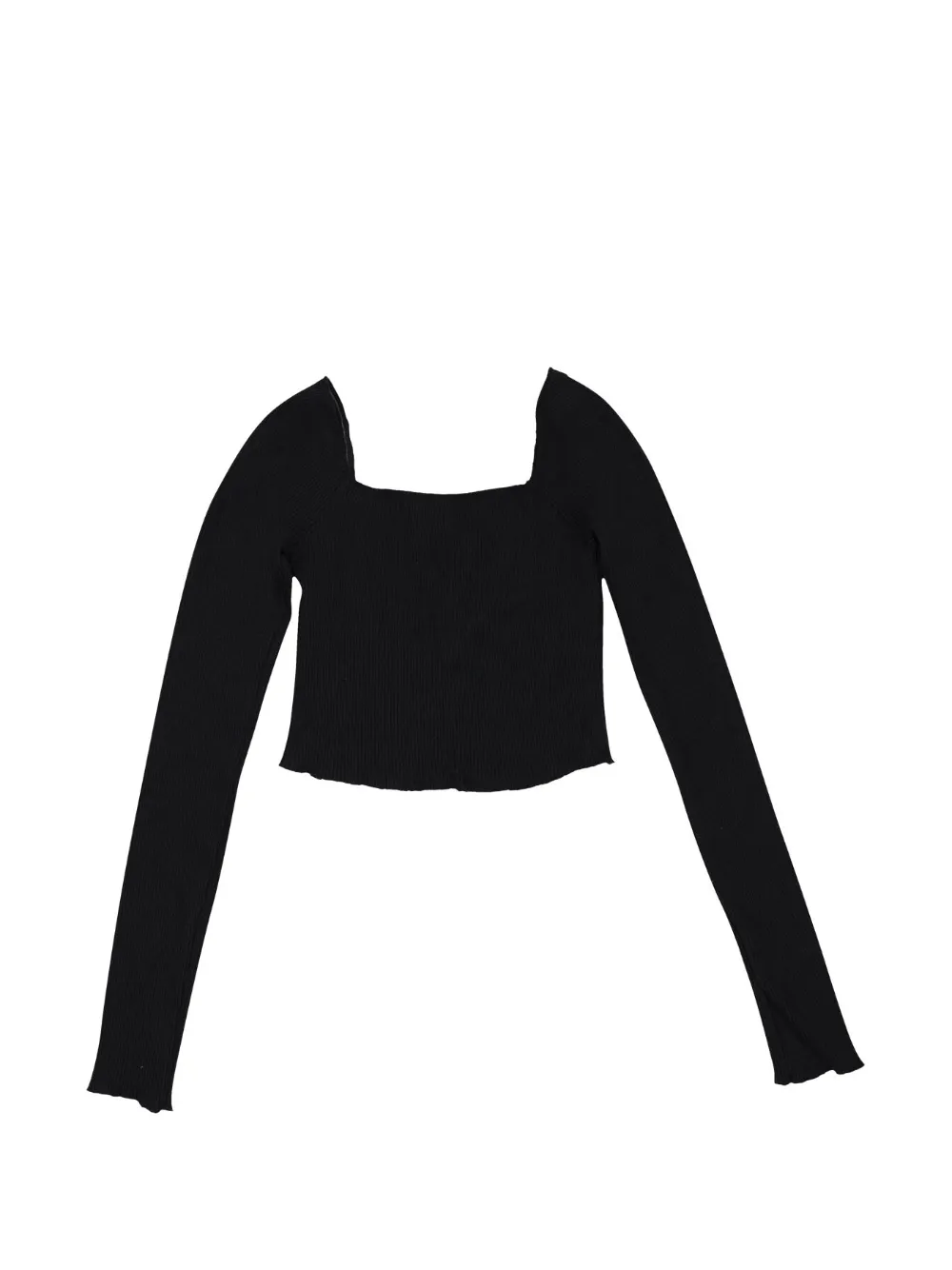 Callipygian Top con scollo squadrato - Nero