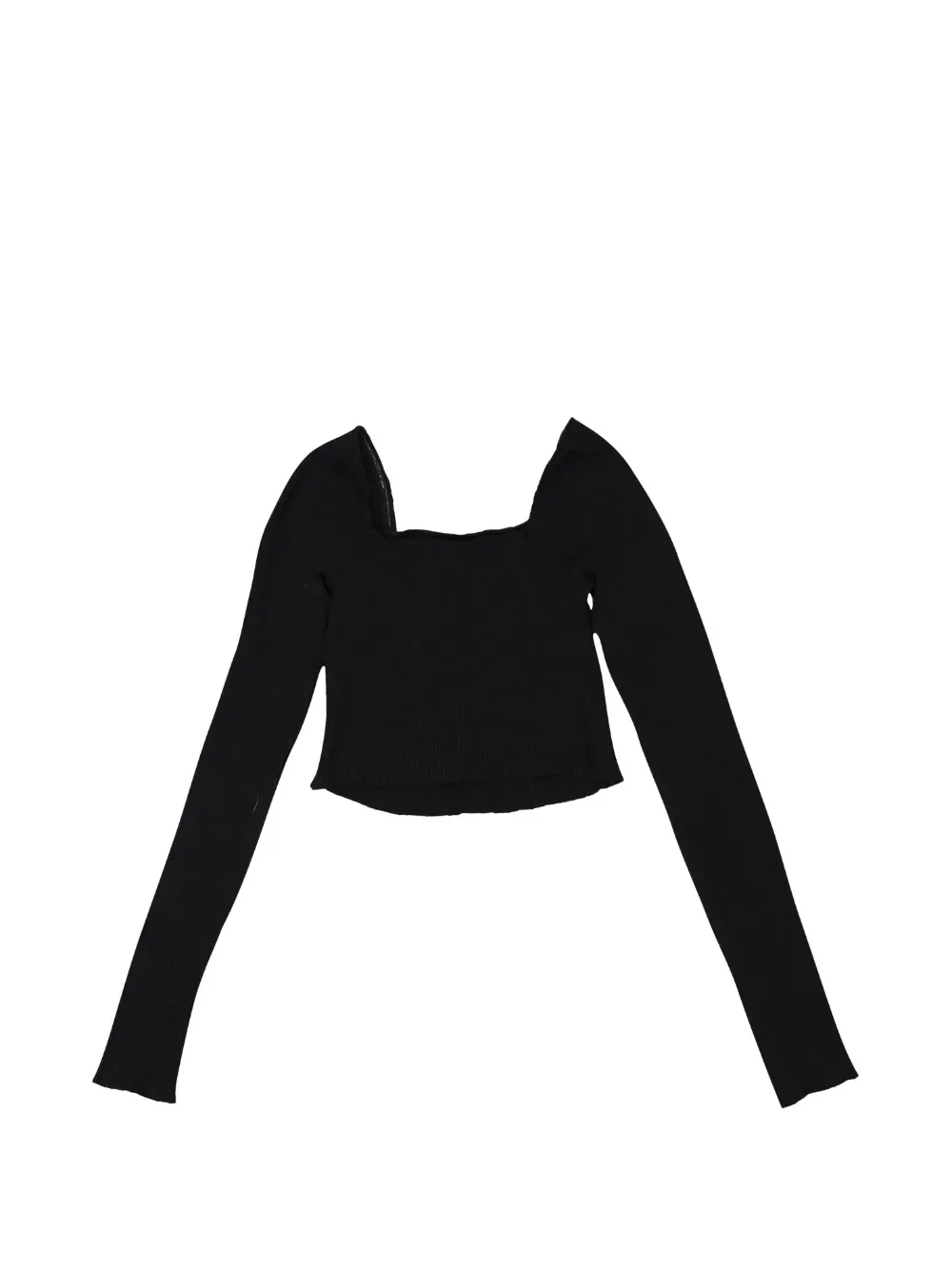  Callipygian Square-neck Top - Black 