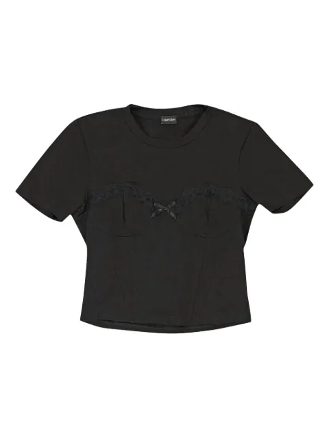Callipygian lace-trim bustier "Black" T-shirt