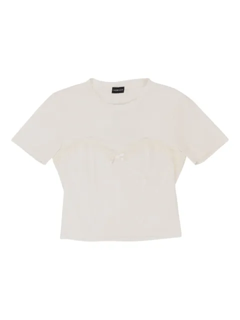 Callipygian lace-trim T-shirt 