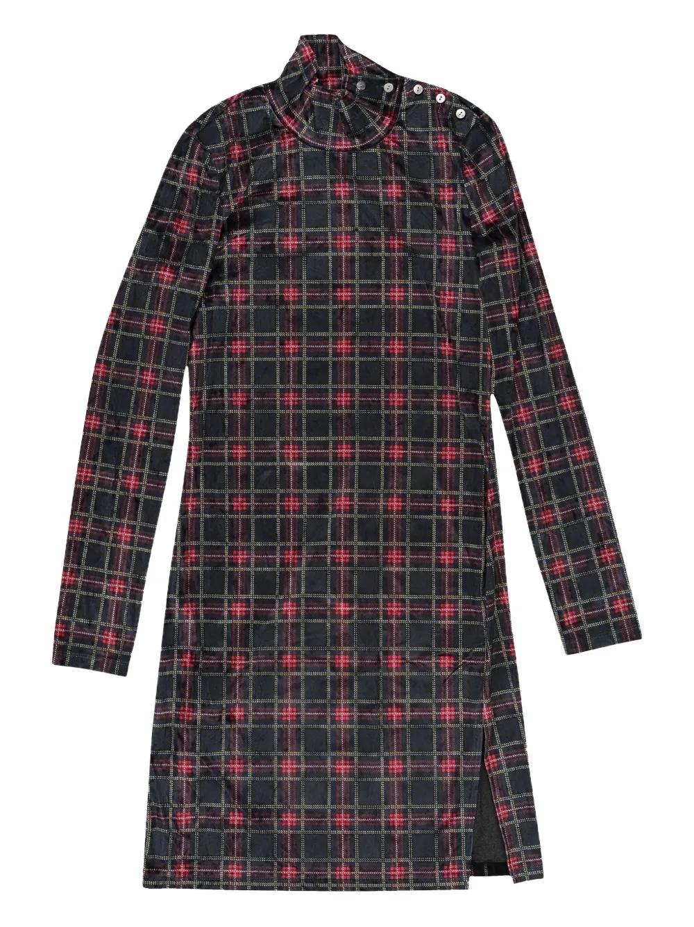 Callipygian plaid mini dress | Green | Image 1