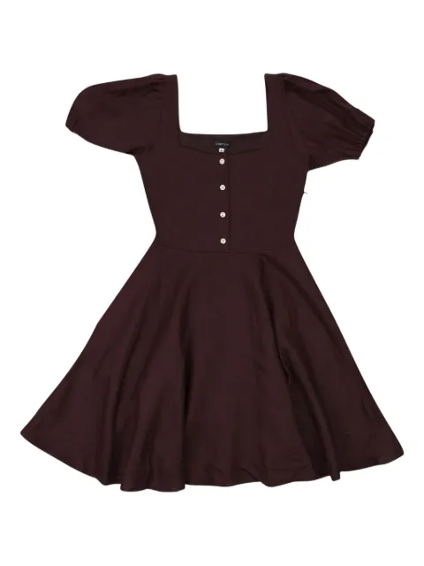 Callipygian puff-sleeve mini dress