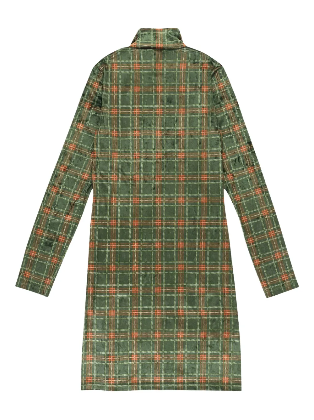 Callipygian plaid mini dress - Groen