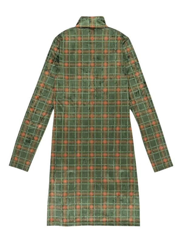 Callipygian Plaid Mini Dress | Green | FARFETCH
