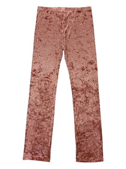 Callipygian crushed velvet trousers