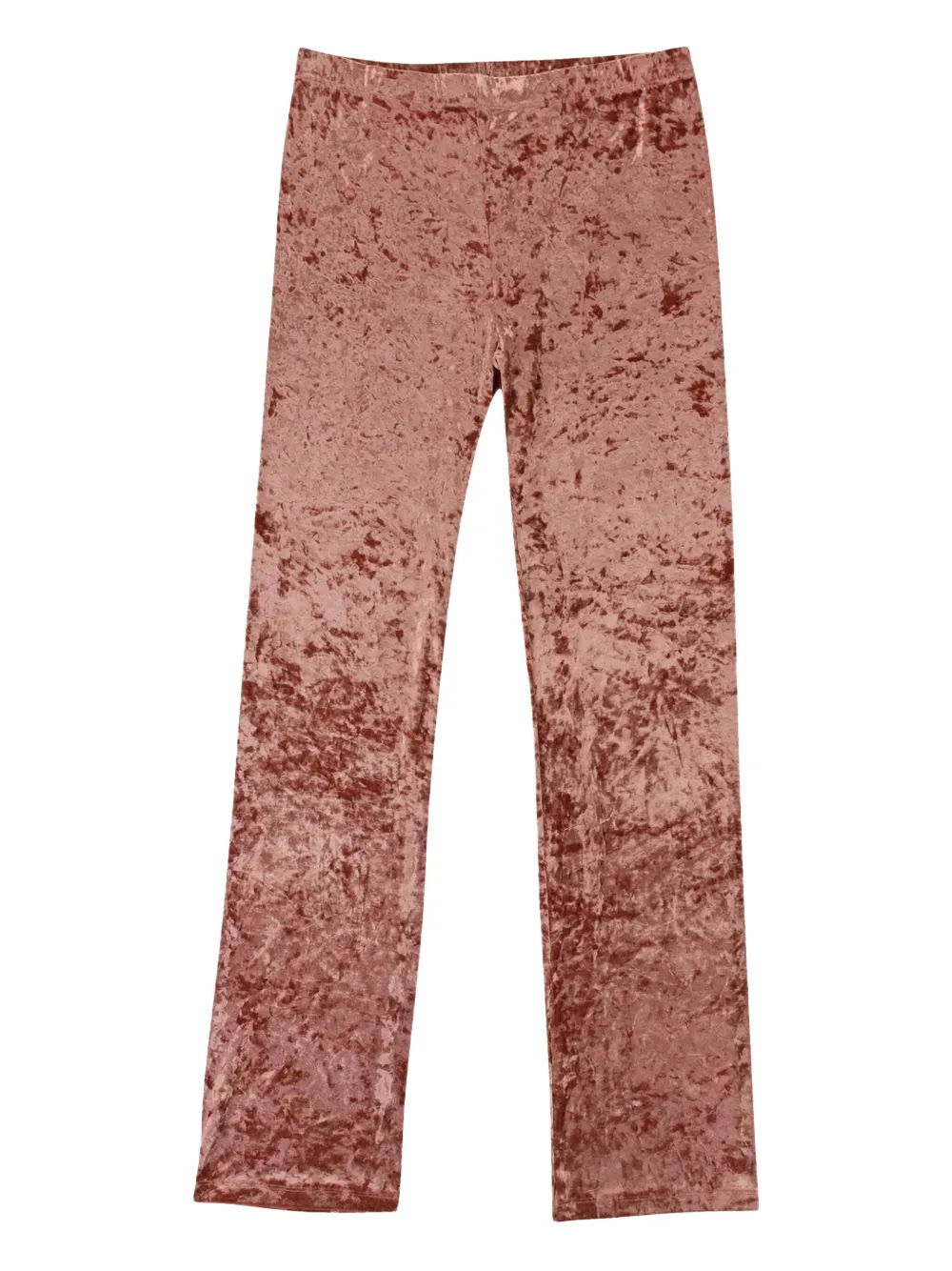 Callipygian crushed velvet trousers - Roze