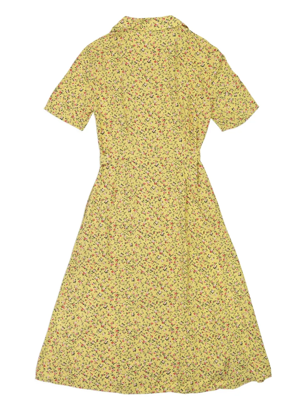  Callipygian Floral-print Midi Dress - Yellow 