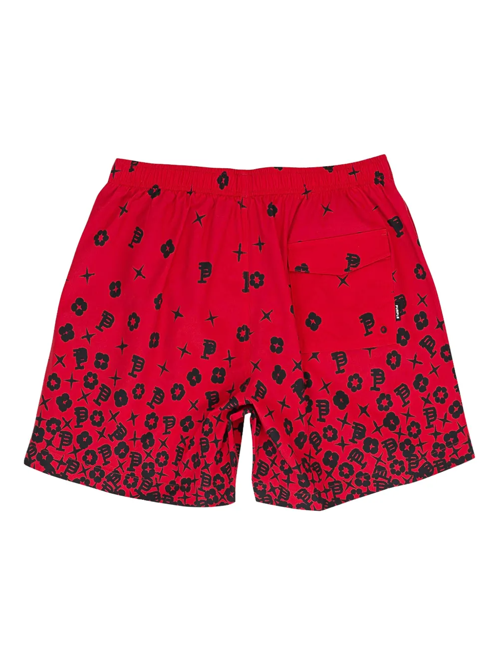 Purple Brand Wordmark swim shorts | Red | Image 1