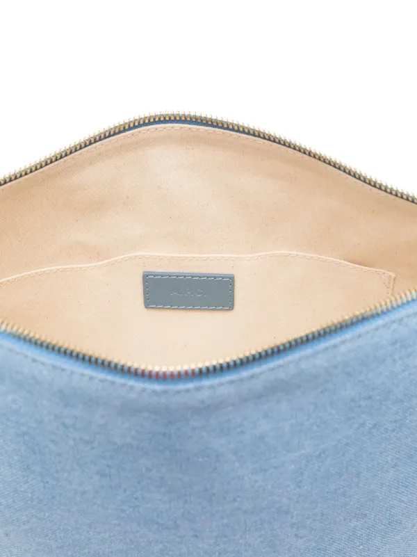 トートバッグ A.P.C. Vera Shoulder Bag - Cotton - Blue A.P.C. Vera Shoulder Bag | Blue | FARFETCH