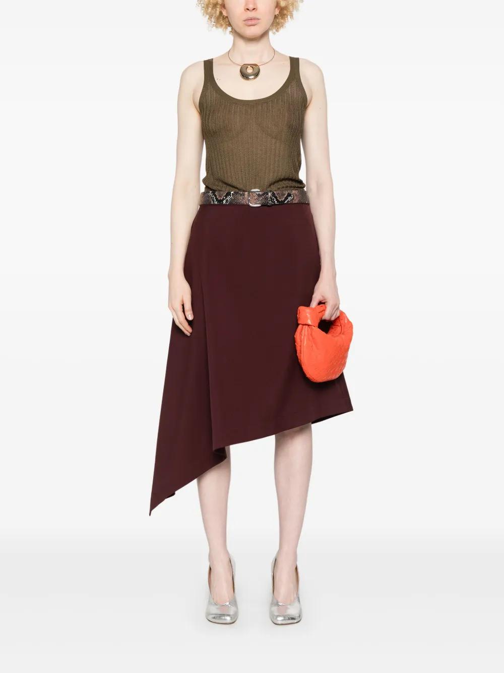 Helmut Lang pointelle ribbed tank top | Vests & Tank Tops | Image 2