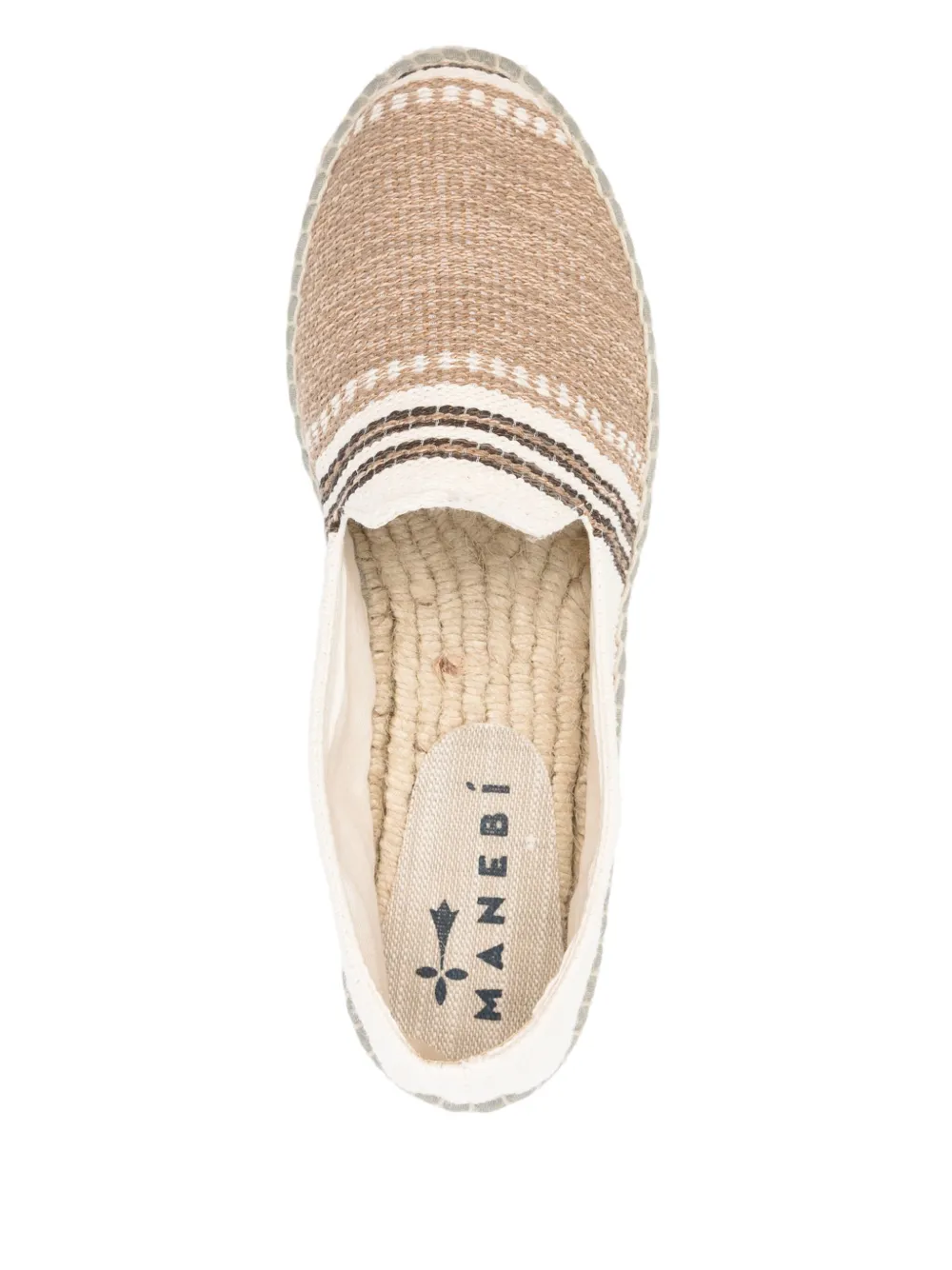 Manebi striped espadrilles Neutrals