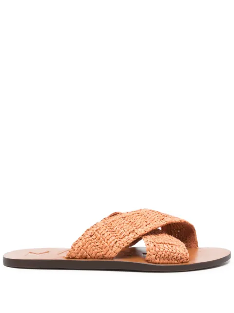 Manebi raffia flats