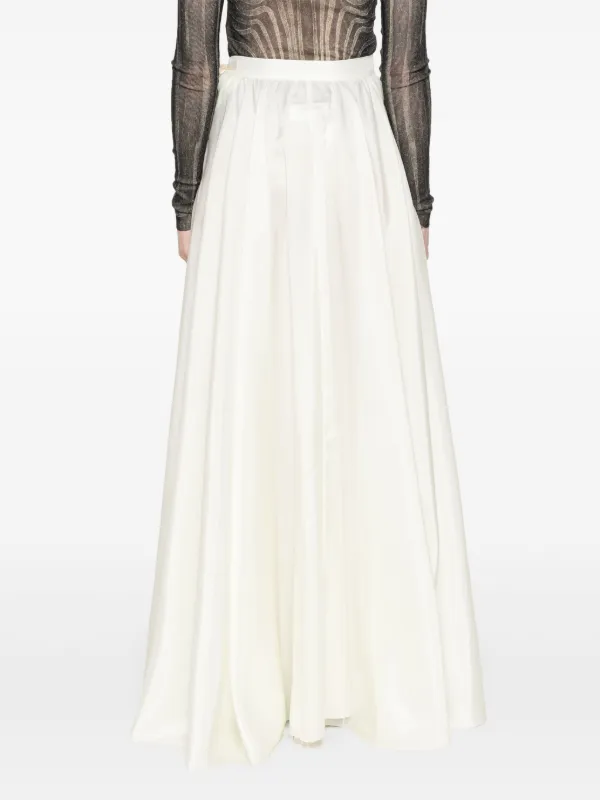 RRR3様 MM6 Maison Margiela Taffeta Maxi Skirt | White | FARFETCH