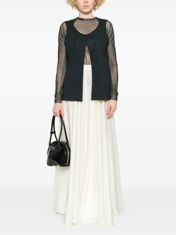 RRR3様 MM6 Maison Margiela Taffeta Maxi Skirt | White | FARFETCH