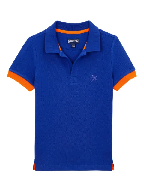 Vilebrequin Kids Camisa polo de algodão orgânico